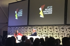 Eric Schmidt, former Chairman of Google, on stage at the MIT Inclusive Innovation Challenge
