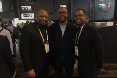 With MIT alumns Kenfield Griffith, founder of Kenya's mSurvey, and Claude Grunitzky, founder of Trace TV Network and True Africa, at Viva Technology in Paris
